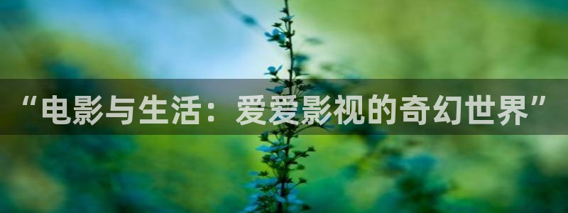南瓜影院免費觀看電視劇：“電影與生活：愛愛影視的奇幻世界”